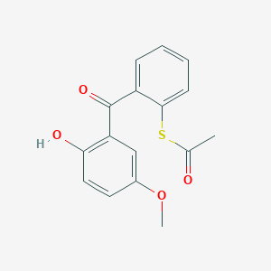 molecular formula C16H14O4S B14316755 S-[2-(2-Hydroxy-5-methoxybenzoyl)phenyl] ethanethioate CAS No. 106719-89-5