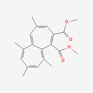molecular formula C20H22O4 B14316782 Dimethyl 4,6,8,10-tetramethylheptalene-1,2-dicarboxylate CAS No. 105824-69-9