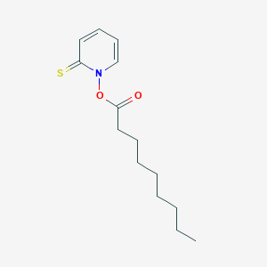 molecular formula C14H21NO2S B14316831 1-(Nonanoyloxy)pyridine-2(1H)-thione CAS No. 111916-74-6