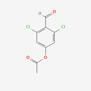 molecular formula C9H6Cl2O3 B1431684 3,5-Dichloro-4-formylphenyl acetate CAS No. 1582770-02-2