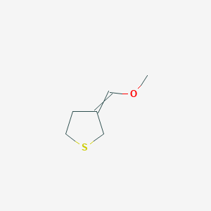 molecular formula C6H10OS B14316865 3-(Methoxymethylidene)thiolane CAS No. 112996-47-1