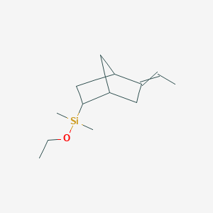molecular formula C13H24OSi B14316885 Ethoxy(5-ethylidenebicyclo[2.2.1]heptan-2-yl)dimethylsilane CAS No. 105884-07-9