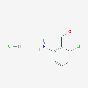 molecular formula C8H11Cl2NO B1431690 3-Chloro-2-(methoxymethyl)aniline hydrochloride CAS No. 1384713-40-9