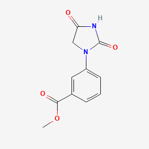 molecular formula C11H10N2O4 B1431691 Methyl 3-(2,4-dioxoimidazolidin-1-yl)benzoate CAS No. 1384661-56-6