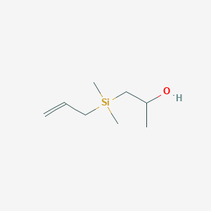 molecular formula C8H18OSi B14316913 1-[Dimethyl(prop-2-en-1-yl)silyl]propan-2-ol CAS No. 112988-53-1