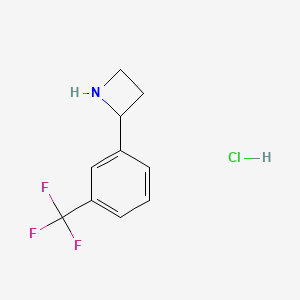 molecular formula C10H11ClF3N B1431692 2-(3-(Trifluoromethyl)phenyl)azetidine hydrochloride CAS No. 1346601-24-8