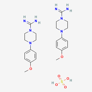 molecular formula C24H38N8O6S B1431695 Bis(4-(4-methoxyphenyl)piperazine-1-carboximidamide); sulfuric acid CAS No. 1384428-70-9