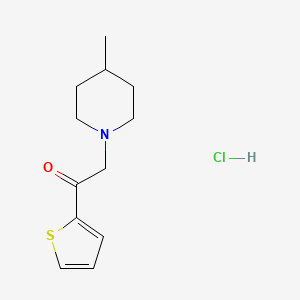 molecular formula C12H18ClNOS B1431698 2-(4-Methylpiperidin-1-yl)-1-(thiophen-2-yl)ethan-1-one hydrochloride CAS No. 1384430-55-0