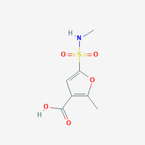 molecular formula C7H9NO5S B1431700 2-Methyl-5-(methylsulfamoyl)furan-3-carboxylic acid CAS No. 1376318-99-8
