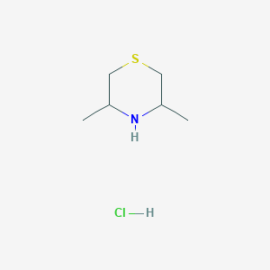 molecular formula C6H14ClNS B1431705 3,5-Dimethylthiomorpholine hydrochloride CAS No. 1384428-81-2