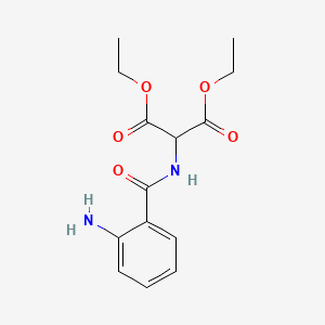 molecular formula C14H18N2O5 B14317051 Diethyl (2-aminobenzamido)propanedioate CAS No. 113169-52-1