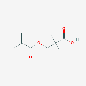 molecular formula C9H14O4 B14317073 2,2-Dimethyl-3-[(2-methylacryloyl)oxy]propanoic acid CAS No. 113824-77-4