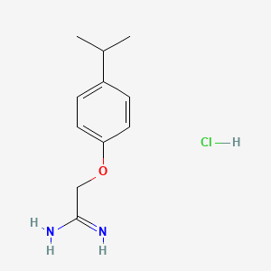 molecular formula C11H17ClN2O B1431710 2-[4-(Propan-2-yl)phenoxy]ethanimidamide hydrochloride CAS No. 1394649-93-4