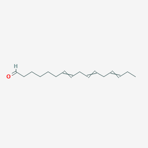 molecular formula C16H26O B14317116 7,10,13-Hexadecatrienal CAS No. 112209-65-1