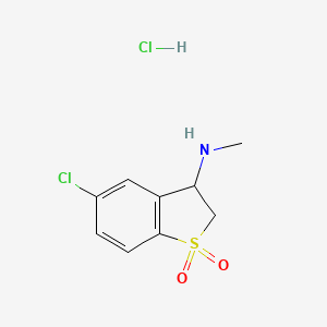 5-Chloro-3-(methylamino)-2,3-dihydro-1lambda6-benzothiophene-1,1-dione hydrochloride