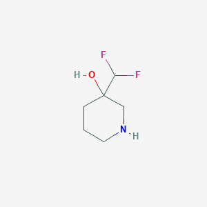 molecular formula C6H11F2NO B1431714 3-(Difluoromethyl)piperidin-3-ol CAS No. 1423026-01-0