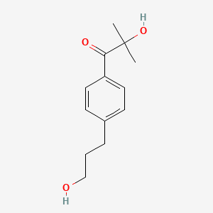 molecular formula C13H18O3 B14317168 2-Hydroxy-1-[4-(3-hydroxypropyl)phenyl]-2-methylpropan-1-one CAS No. 106797-55-1