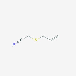 molecular formula C5H7NS B14317202 Acetonitrile, (2-propenylthio)- CAS No. 105643-80-9