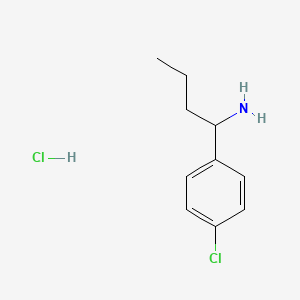 molecular formula C10H15Cl2N B1431722 1-(4-Chlorophenyl)butan-1-amine hydrochloride CAS No. 1082688-38-7