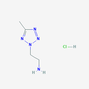 molecular formula C4H10ClN5 B1431724 2-(5-methyl-2H-1,2,3,4-tetrazol-2-yl)ethan-1-amine hydrochloride CAS No. 1369803-18-8