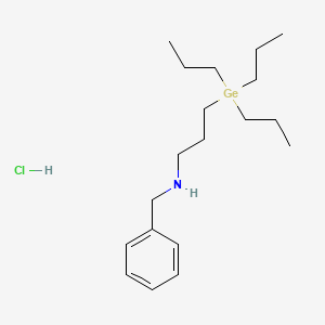 molecular formula C19H36ClGeN B14317251 N-benzyl-3-tripropylgermylpropan-1-amine;hydrochloride CAS No. 112894-99-2