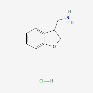 molecular formula C9H12ClNO B1431730 2,3-Dihydro-1-benzofuran-3-ylmethanamine hydrochloride CAS No. 1421601-92-4