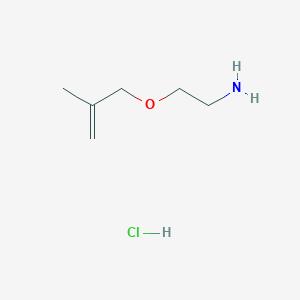 molecular formula C6H14ClNO B1431735 2-[(2-Methylprop-2-en-1-yl)oxy]ethan-1-amine hydrochloride CAS No. 1394041-09-8