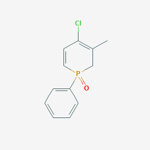 molecular formula C12H12ClOP B14317350 Phosphorin, 4-chloro-1,2-dihydro-3-methyl-1-phenyl-, 1-oxide CAS No. 109891-12-5
