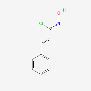 molecular formula C9H8ClNO B14317379 N-Hydroxy-3-phenylprop-2-enimidoyl chloride CAS No. 105363-16-4
