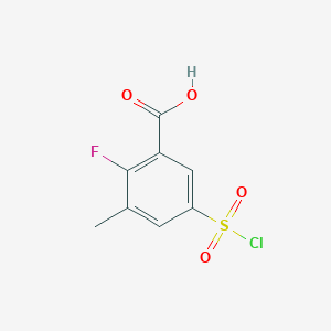 5-(Chlorosulfonyl)-2-fluoro-3-methylbenzoic acid