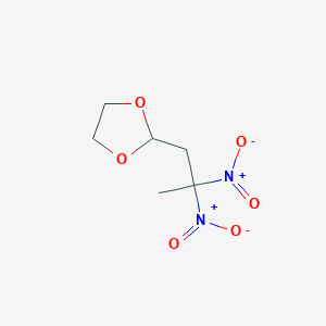 molecular formula C6H10N2O6 B14317397 2-(2,2-Dinitropropyl)-1,3-dioxolane CAS No. 106334-28-5