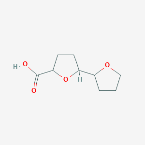 molecular formula C9H14O4 B1431740 5-(Oxolan-2-yl)oxolane-2-carboxylic acid CAS No. 1421601-48-0