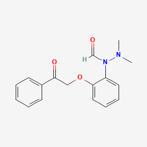 molecular formula C17H18N2O3 B14317409 N',N'-Dimethyl-N-[2-(2-oxo-2-phenylethoxy)phenyl]formohydrazide CAS No. 113791-61-0