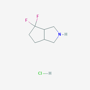 molecular formula C7H12ClF2N B1431741 4,4-Difluoro-octahydrocyclopenta[c]pyrrole hydrochloride CAS No. 1421601-42-4