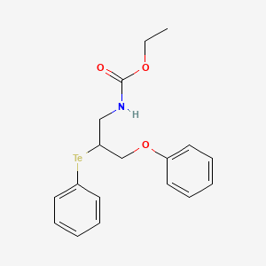 molecular formula C18H21NO3Te B14317443 Ethyl [3-phenoxy-2-(phenyltellanyl)propyl]carbamate CAS No. 112476-17-2