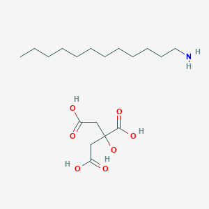 molecular formula C18H35NO7 B14317444 Dodecan-1-amine;2-hydroxypropane-1,2,3-tricarboxylic acid CAS No. 109643-66-5