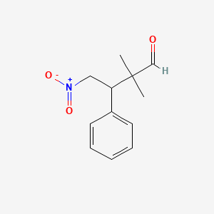 molecular formula C12H15NO3 B1431748 2,2-Dimethyl-4-nitro-3-phenylbutanal CAS No. 93086-29-4