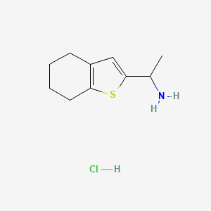 1-(4,5,6,7-Tetrahydro-1-benzothiophen-2-yl)ethan-1-amine hydrochloride
