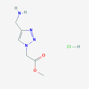 methyl 2-[4-(aminomethyl)-1H-1,2,3-triazol-1-yl]acetate hydrochloride