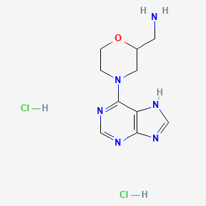 molecular formula C10H16Cl2N6O B1431752 [4-(9H-purin-6-yl)morpholin-2-yl]methanamine dihydrochloride CAS No. 1394770-01-4