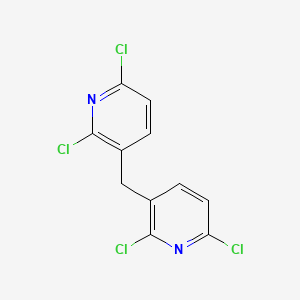 molecular formula C11H6Cl4N2 B14317548 3,3'-Methylenebis(2,6-dichloropyridine) CAS No. 112170-41-9