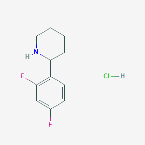 molecular formula C11H14ClF2N B1431755 2-(2,4-Difluorophenyl)piperidine hydrochloride CAS No. 1421602-03-0