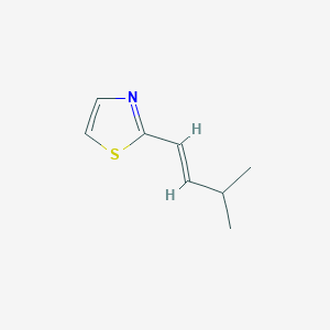 molecular formula C8H11NS B143176 2-[(E)-3-methylbut-1-enyl]thiazole CAS No. 132163-98-5