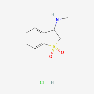 molecular formula C9H12ClNO2S B1431760 3-(Methylamino)-2,3-dihydro-1lambda6-benzothiophene-1,1-dione hydrochloride CAS No. 1423034-60-9