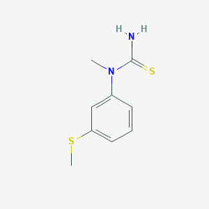 molecular formula C9H12N2S2 B1431764 1-甲基-1-[3-(甲硫基)苯基]硫脲 CAS No. 1421606-02-1