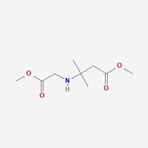 molecular formula C9H17NO4 B14317707 Methyl 3-[(2-methoxy-2-oxoethyl)amino]-3-methylbutanoate CAS No. 105804-84-0