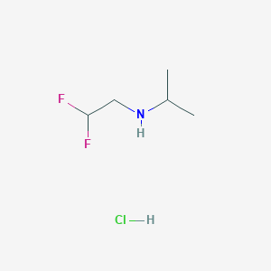 molecular formula C5H12ClF2N B1431772 (2,2-Difluoroethyl)(propan-2-yl)amine hydrochloride CAS No. 1394768-25-2