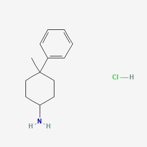 molecular formula C13H20ClN B1431773 4-Methyl-4-phenylcyclohexan-1-amine hydrochloride CAS No. 56327-27-6