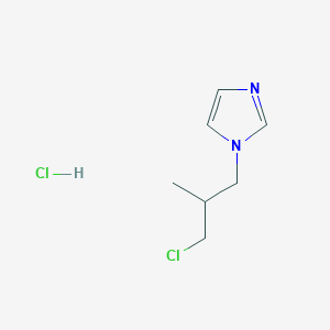 molecular formula C7H12Cl2N2 B1431774 1-(3-氯-2-甲基丙基)-1H-咪唑盐酸盐 CAS No. 1421603-79-3