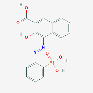 molecular formula C17H13AsN2O6 B14317746 4-[2-(2-Arsonophenyl)hydrazinylidene]-3-oxo-3,4-dihydronaphthalene-2-carboxylic acid CAS No. 113236-08-1